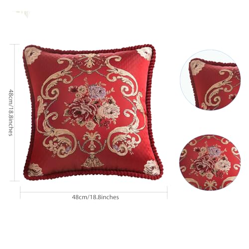 Housses de coussin jacquard blanc 45x45 cm lot de 2 pour rénover un canapé fatigué - 4