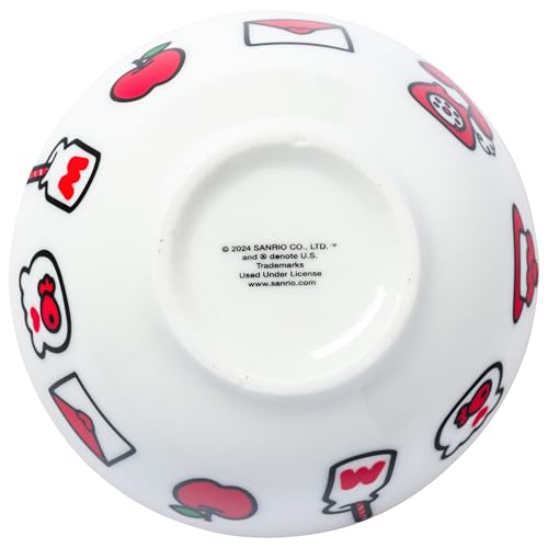 Image of Silver Buffalo Sanrio Hello Kitty Ceramic Sushi Set with Dipping Sauce Dish and Matching Chopsticks