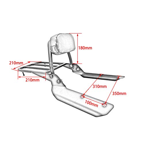 Passenger Backrest Sissy Bar + Luggage Rack Pad for Honda CTX700 CTX700D CTX700N 2014-2018