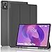 ProCase Smart Case for Lenovo Idea Tab Pro 12.7-Inch 2025 with Pen Holder, Slim Stand Tri-Fold Protective Tablet Cover Translucent Back Case Support Auto Wake/Sleep -Black
