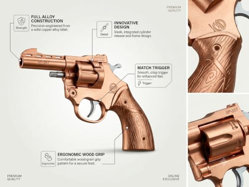 Generic Metal Ring Cap Gun Revolver with Holster (Rosegold) - Image 4