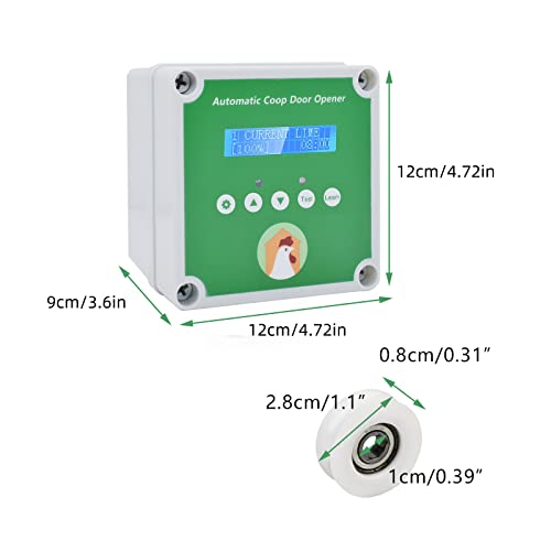 NEYOMID Automatischer Hühnerstall Türöffner,Wasserdichter Automatischer Hühnerstall Türöffner Mit Timer Lichtsensor,LCD… – Bild 8