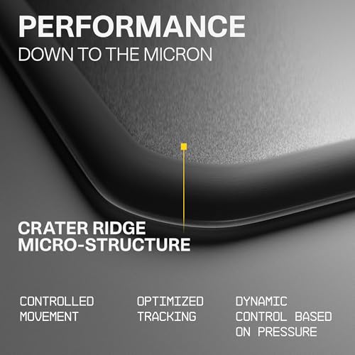 Image of Wallhack CR-005 Glass Gaming Mouse Pad, 20x17.3 in, Black | Esport mousepad control surface, ultra-smooth glasspad with silicone backing, 3mm tempered glass, carry case included.