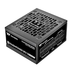 Thermaltake Toughpower SFX 1000W 80Plus Platinum ATX 3.1 Fuente de alimentación estándar; conector de 600 W 12V-2×6 incluido; modular completo; ventilador FDB de 3.543 in; PS-STP-1000FNFAPU-1; garantía de 7 años