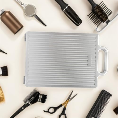 Miroir de coiffure portable argenté double face haute définition - 7