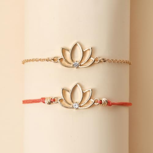 Image of Salty Rakhi for Brother & Bhaiya Bhabhi | Wrist Band Gift Pack for Sister, Bro, Bhaiya and Bhabhi | Bracelet for Men, Women | Fancy Jewellery Combo Gifts | Gift for Rakshabandhan | Traditional Rakhi Gift