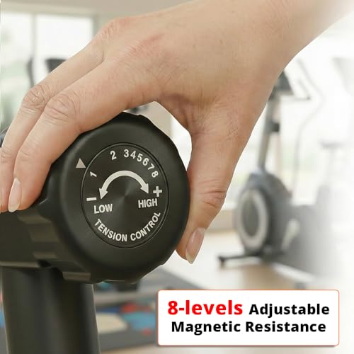 Image of Propel HX 111 Silent Magnetic Elliptical Cross Trainer for Home | Advanced 3-Piece Crank System | 8-Level Resistance | Adjustable Anti-Slip Pedals | Pulse Sensors | 100 Kg Capacity