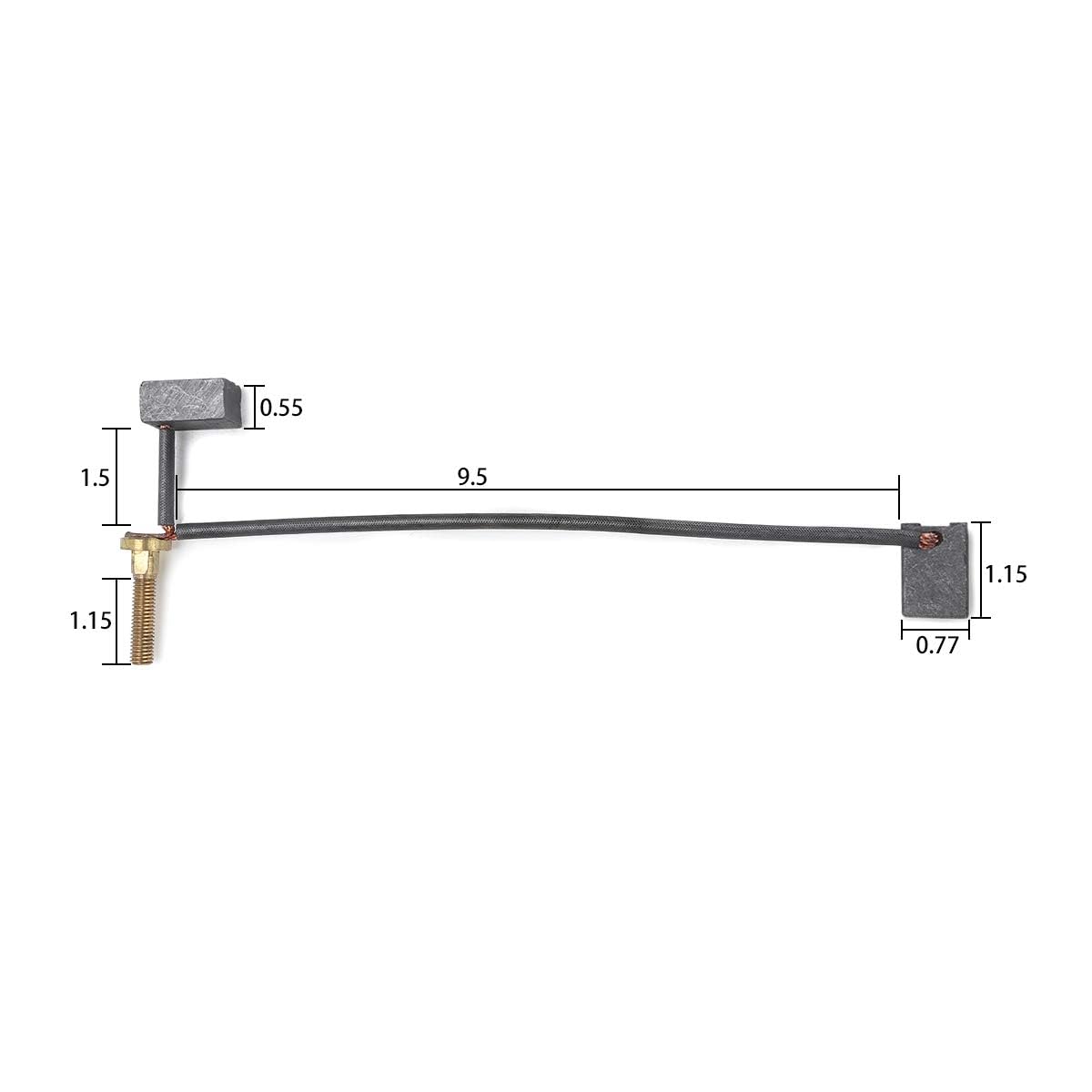 10L0L Kit di spazzole motore per carrello da golf (OEM # JU2-H1801-00), Yamaha G29 Kit di ricambio per spazzola Yamaha JU2-H1801-00 (2 pezzi)