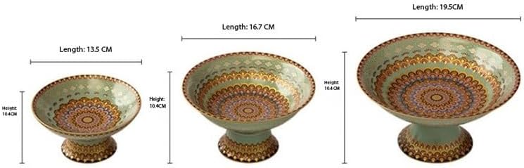 Ceramic Tall Plate Afternoon Tea Hotel Family Snacks Fruit Platter