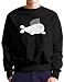 Produktbild downthrow Männer Schwarze Katze und Baby-Harfen-Siegel Modische beiläufige Art mit Rundhalsausschnitt Baumwolle SweatshirtHoodie, Schwarz, XXX-Large