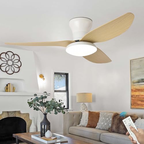 Grande Ventilatore da Soffitto con Luce Soggiorno Dimmerabile Telecomando LED Lampadario Ventilatore...