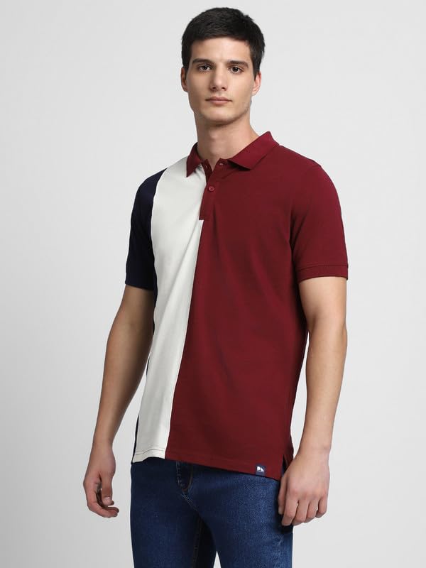 Image of Dennis Lingo Men's Cotton Polo Neck Tshirt, Regular Fit Half Sleeve