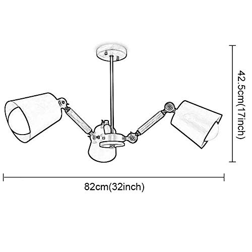 Lámpara de techo para comedor y cocina con diseño nórdico simple de 3 luces 3