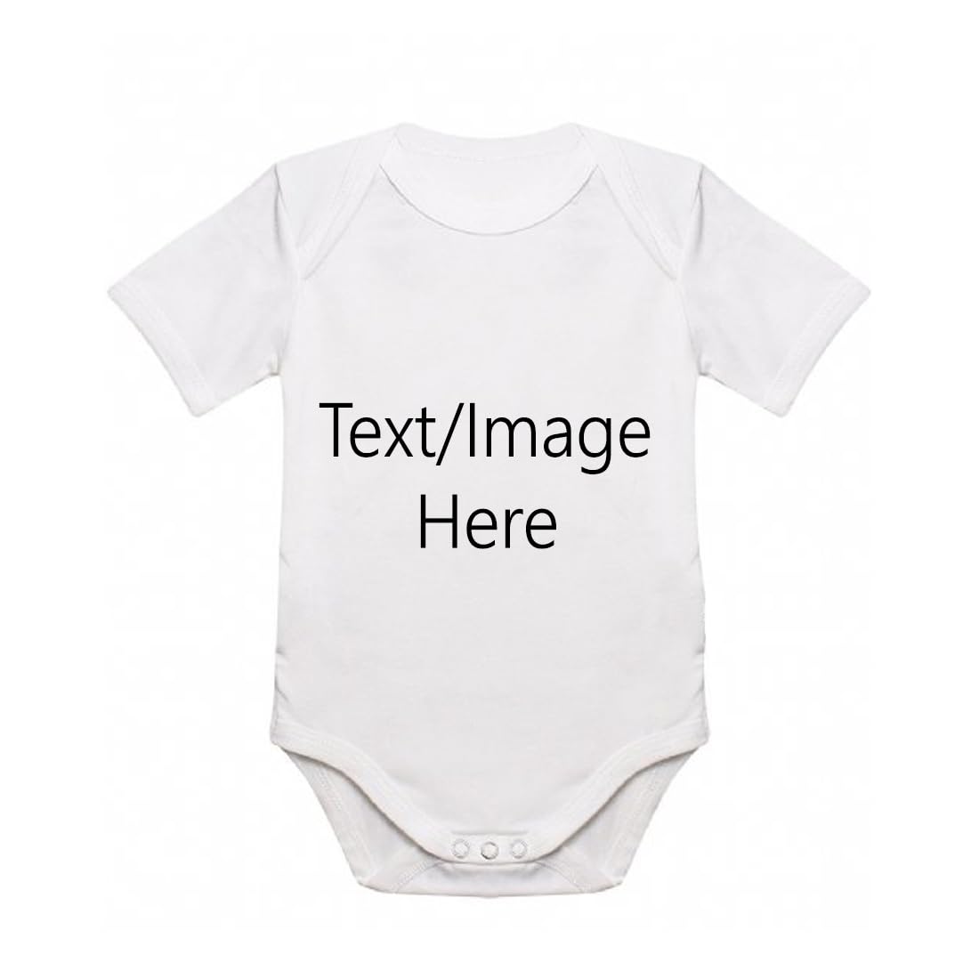 Customized Cotton Name/Photo Printed Unisex Baby Rompers, Personalized Half Sleeves Baby Romper, Printed Romper (Multicolor)-image-28