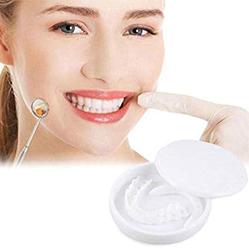 DFWYG Dentier Sourire Parfait Coupe Confort Qui Imbibent Les Dents Dents Encliquetable Mous Couvercle De Prothèse Dentaire,Cosmétiques Confortable Temporaire Dents Facettes Dentaires Dentier 3 Paires