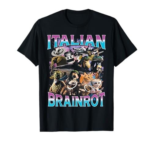Italian Brain Rot Italian Brainrot Funny Memes Bootleg Y2K Camiseta