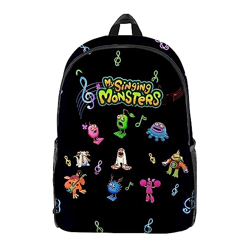 Mochila escolar infantil My Singing Monsters con estampado animado impermeable 1