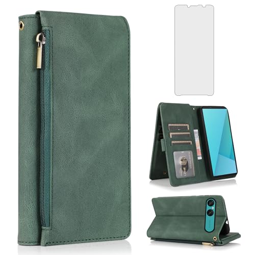Coque pour Sony Xperia 10 VII Asuwish vert évitez les rayures et l'écran brisé