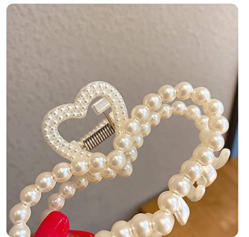 Miniatura 6 de Pinzas para el cabello con perlas, pinzas para el cabello retro, color champán, medianas, antideslizantes, pinzas decorativas para el cabello,