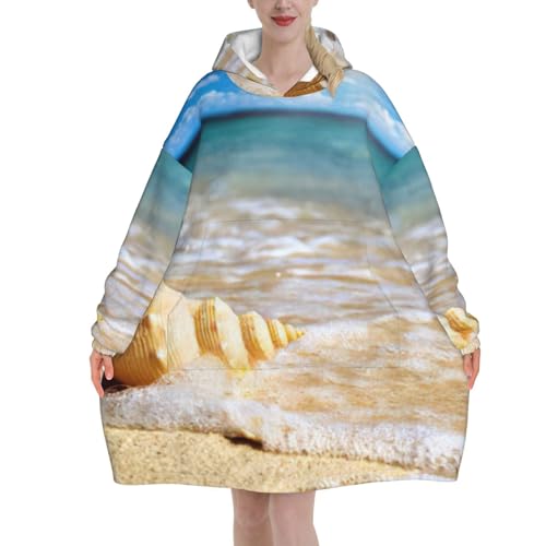 Couverture à porter chaude contre le froid avec manches et poche ventrale
