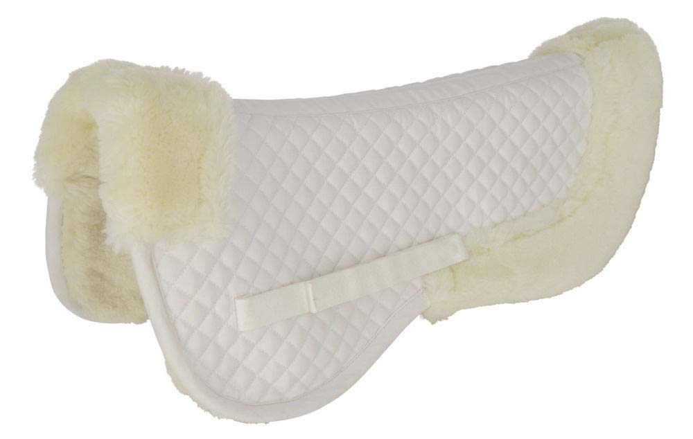 Kerbl Coussin de Selle Blanc en Fausse Fourrure Full