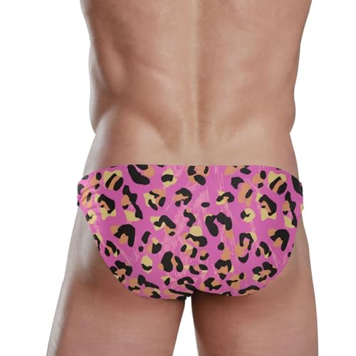 Men's Leopard Print Swim Briefs Bikini Swimsuit S 202c14644
