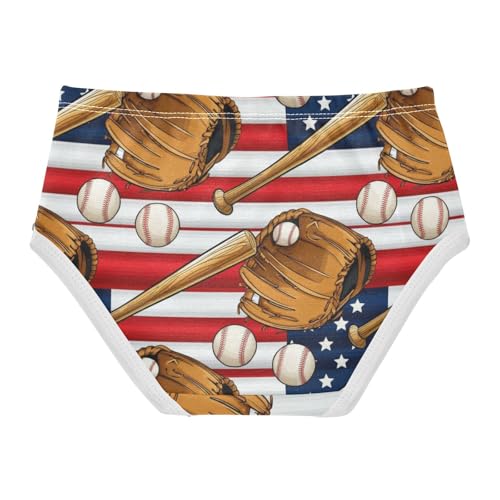 Joisal Cotton Toddlers Underwear Floral Vintage Baseball Gloves Little Girl Panties Animals Briefs Kids Undies 2t2