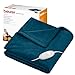 Price comparison product image Beurer HD75 Electric Blanket with 6 Temperature Settings, Soft Heated Throw for Cosy Sofa Nights, Automatic Switch-Off & Safety System, Machine-Washable, Ocean, 180 x 130 cm, 100 watts
