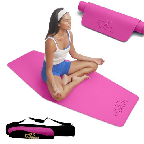 Shanti Diamond Series Yoga Mat 4m with Nylon Bag, Premium Quality, Practical design, Yoga, Pilates, Stretching, Meditation, Exercise, Home practice and more (Shanti Pink)