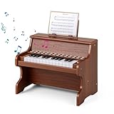 DISEÑADO PARA NIÑOS: Este piano digital cuenta con 25 teclas de tamaño moderado cuidadosamente diseñadas, lo que garantiza una ejecución cómoda para las manos pequeñas. El tacto de cada tecla se ha optimizado para ofrecer sensibilidad y suavidad, produciendo tonos claros y agradables que captan sin esfuerzo la atención de los niños y despiertan su interés.