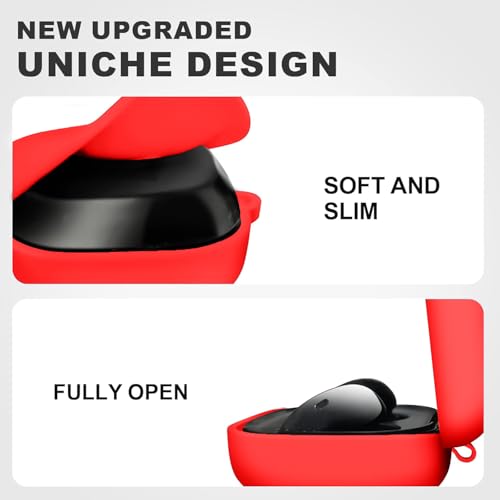 Image of Cocoonkart Soft Silicone Case Cover Compatible with Galaxy Buds Core (2025) (Red)