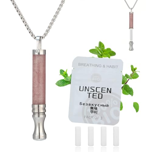 Breathing Necklace for Anxiety Relief Breathlink Anti Smoking Necklace Stop Smoking Aids Quit Vaping Tools for Smoking Cessation Fum Vaporless Inhaler for Natural Calm Stress Relief