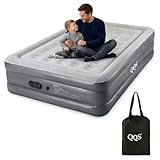 QQS Air Mattress Twin with Built-in Pump, 18'' Raised Inflatable Bed, 660lb Heavy Duty Support Blow Up Mattress with Bag for Guest, Home & Camping