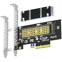 GLOTRENDS Adaptador NVMe a PCIe 4.0 X4 Con Disipador M.2, para