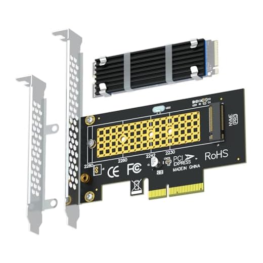 GLOTRENDS M.2 PCIe NVMe 4.0/3.0-adapter med 0,12 tum tjock M.2 kylfläns för M.2 PCIe SSD (NVMe och AHCI), PCI-E GEN4 full hastighet, stationär PC-installation (PA09-HS)