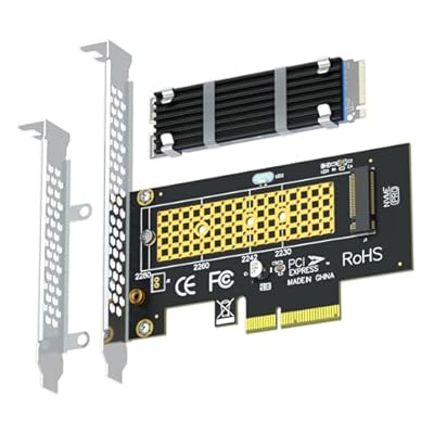 GLOTRENDS PA09-HS Adaptador NVMe a PCIe 4.0 X4 Con Disipador M.2, para SSD NVMe 2280/2260/2242/2230 | Ya disponible en tu tienda friki favorita! En mundofriki.es!