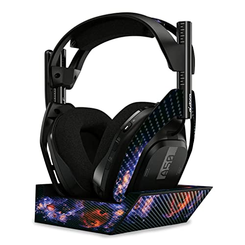 Image of MightySkins Carbon Fiber Skin Compatible with Astro A50 Wireless Headphones + Base Station (Gen 4) - Andromeda | Protective, Durable Textured Carbon Fiber Finish | Easy to Apply | Made in The USA