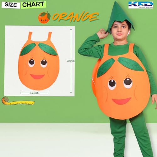 Image of Kaku Fancy Dresses Fruit and Vegetable Costume Paper Cutout with Cap For Kids | Healthy Food Costume For Boys & Girls (Tracksuit Not Included)