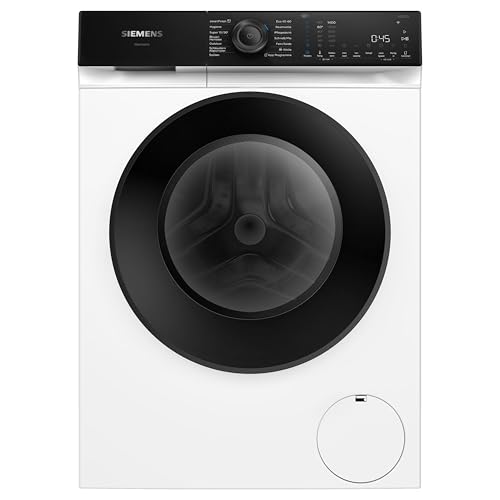 Siemens WG44H2MECO, iQ500 Smarte Waschmaschine 9 kg, Frontlader, 1400 UpM, speedPack L, Antiflecken-System, smartFinish - Bügelhilfe, Mini load für Einzelteile, schonende Wäschepflege, LED Display