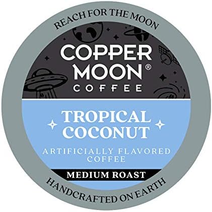 Copper Moon Single Serve Coffee Pods for Keurig K-Cup Brewers, Medium Roast, Tropical Coconut Blend, 36 Count