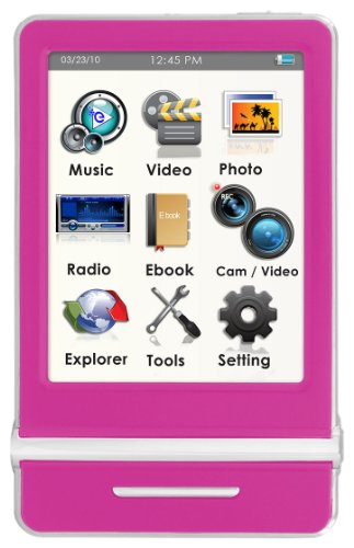 MP3 Player, Ematic 8 GB Pink Video MP3 Player with 3-Inch Touchscreen, Digital Video Camera, FM Radio, and Speaker