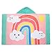 Badeponcho Kinder Kapuzenbadetücher Handtuch mit Kapuzen Baumwolle Kapuzenhandtücher Badetuch Bademantel Strandtuch für Schwimmen Mädchen Jungen Baby Weich Warm Trocknend Cartoon (Wolken Regenbogen)