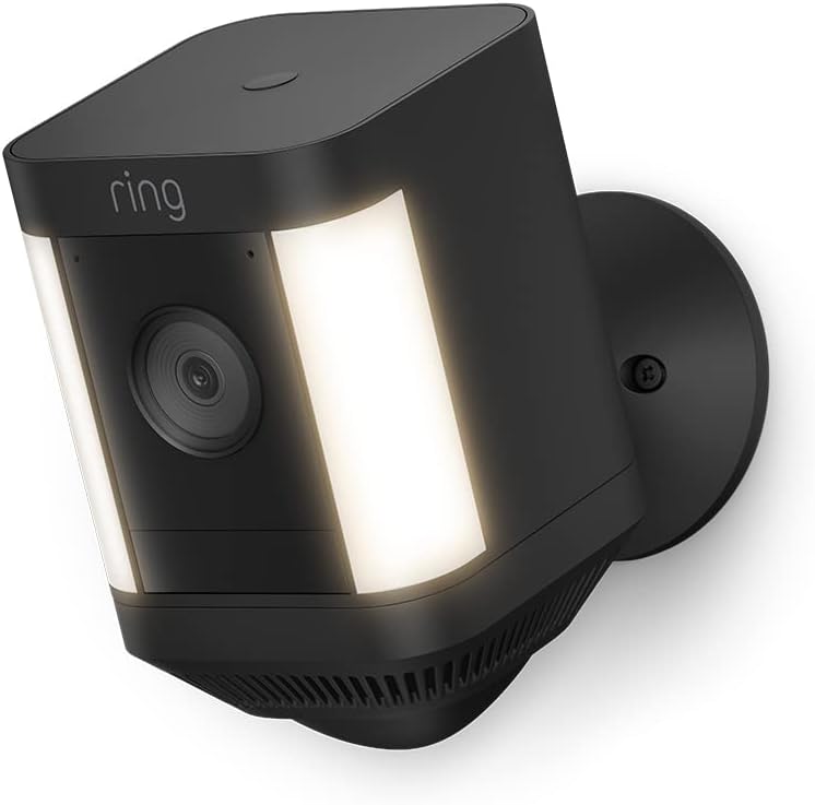 Ring Spotlight Cam Plus Battery by Amazon | Wireless outdoor Security Camera 1080p HD Video, Two-Way Talk, LED Spotlights, Siren, alternative to CCTV system | 30-day free Ring Subscription trial