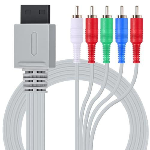 Vrllinking 5.5FT Component AV Cable for Nintendo Wii and Wii U, High Definition Audio Video Cable Compatible with HDTV, Durable and Reliable Gaming Accessory for Television