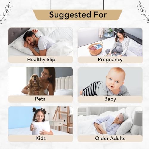 Image of Divine Casa Terry Cotton King Size 100% Waterproof Mattress Protector, Dust Mite Resistant, Elastic Fitted Bed Protector for Home & Hotel Use (72 x 78 Inches, Beige)