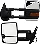 Towing Mirrors Replacement for 2007-2013 GMC Sierra Chevrolet Silverado Avalanche Tahoe Yukon/XL/Denali Suburban Chevy Tow Power Heated with LED Arrow Signal Light Side Mirrors (Just 07 NEW Body)