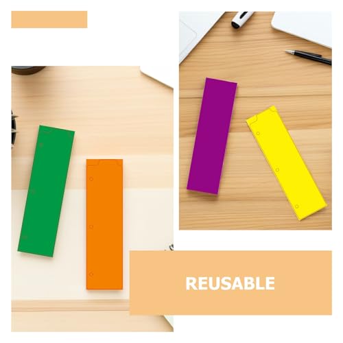 Separadores para mini carpetas reutilizables de plástico con pestañas multicolor 3