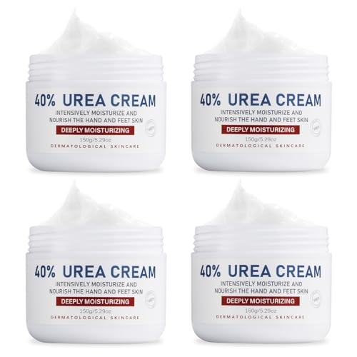 OUKEYA Urea Cream 40 Percent,Foot & Hand Cream for Dry Cracked,Urea Lotion for Feet Maximum Strength(4 Packs)