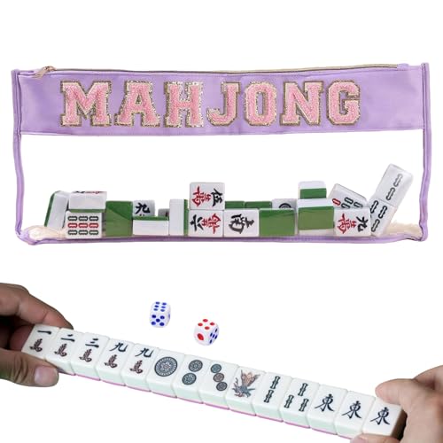 Sac de mahjong anti-perte avec étui de transport transparent de jeu