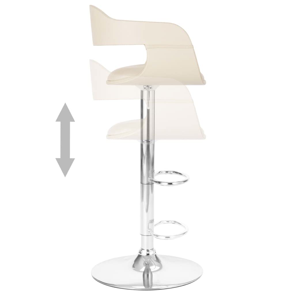 vidaXL Barstuhl Höhenverstellbar Tresenhocker Barhocker Küchenhocker Thekenhocker Tresenstuhl Bistrohocker Bar Stuhl Hocker Weiß Kunstleder